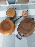 Koperen pannenset, Overige materialen, Gebruikt, Pannenset, Ophalen of Verzenden