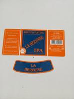 Etiket met 1 reep van silly LA HERVOISE IPA, Verzamelen, Biermerken, Ophalen of Verzenden