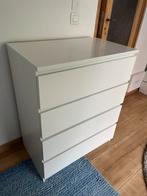 Ikea Malm commode armoire blanc blanche mat 4 tiroirs, Comme neuf