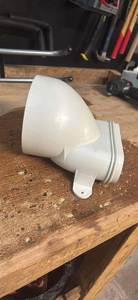 Raccord Mixte Plat/rond Ø125mm Renson, Bricolage & Construction, Ventilation & Extraction, Comme neuf, Enlèvement