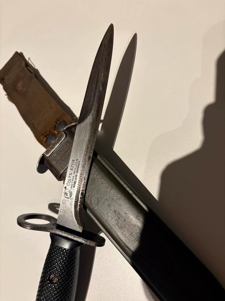 Baïonnette US M7 Colt’s fabriquant W Germany, Collections, Objets militaires | Général, Enlèvement ou Envoi