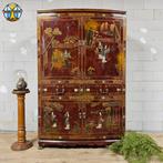 Vintage Chinese kast rood en goud / traditioneel tafereel, Huis en Inrichting, Ophalen of Verzenden, Gebruikt