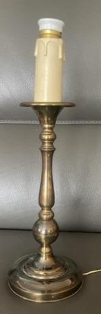 Lampe de table à bougie en cuivre antique, Enlèvement ou Envoi