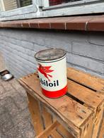 Mobiloil Pegasus 2 liter olieblik, Verzamelen, Ophalen of Verzenden, Gebruikt, Verpakking