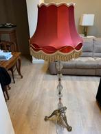 Vintage vloerlamp lampadaire met kap in rode stof, Enlèvement