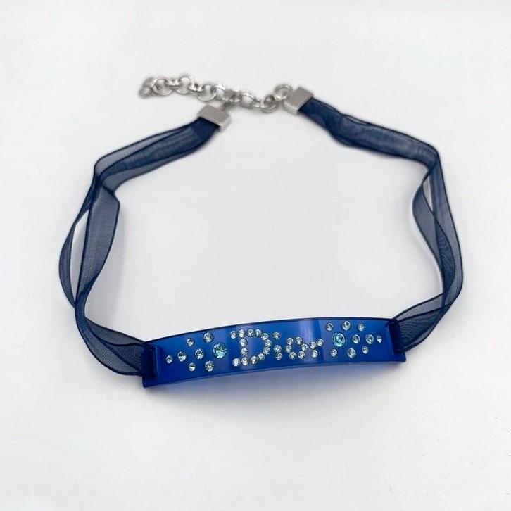 Authentieke Christian Dior choker ketting, Handtassen en Accessoires, Kettingen, Nieuw, Overige materialen, Verstelbaar, Ophalen of Verzenden