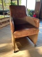 Eetplaats stoelen bruin leder, Gebruikt, Bruin, Vijf, Zes of meer stoelen, Hedendaags