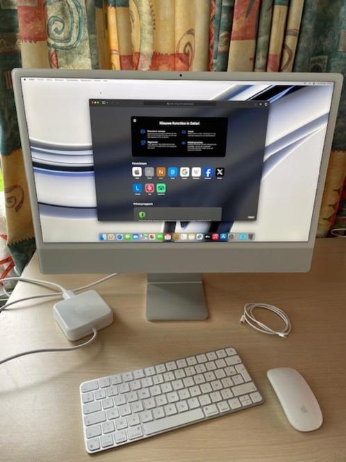 Sublieme Apple iMac 24 inch met m1 chip van 2022 -nieuwstaat, Computers en Software, Apple Desktops, Zo goed als nieuw, iMac, SSD