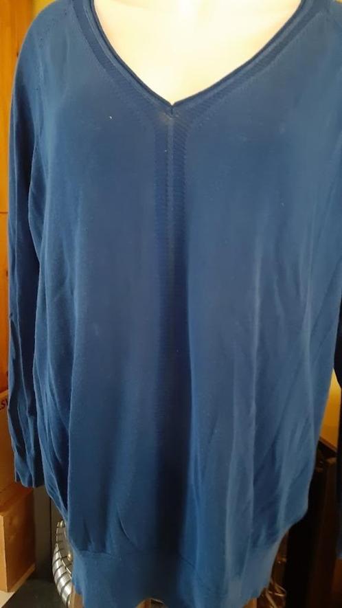 Flatterende koningsblauwe Mayerline V-hals lange mouwen 2 XL, Kleding | Dames, Grote Maten, Zo goed als nieuw, Trui of Vest, Blauw
