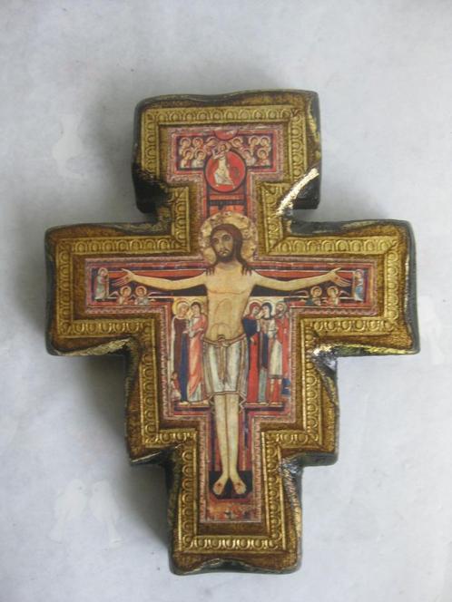Icône religieuse - peinture sur une planche de bois., Collections, Religion, Utilisé, Autres religions, Bijoux, Enlèvement ou Envoi