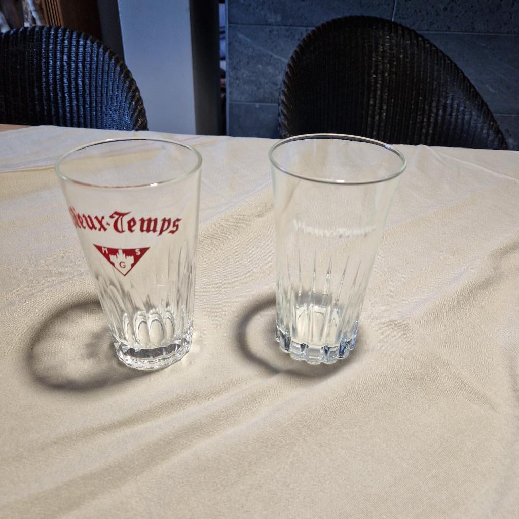 deux verres anciens vieux temps, Enlèvement ou Envoi, Utilisé, Verre à bière