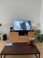 Design-tv-meubel van hout en zwart — 180 x 65 x 44,5 cm, Huis en Inrichting, Complete inboedels, Ophalen
