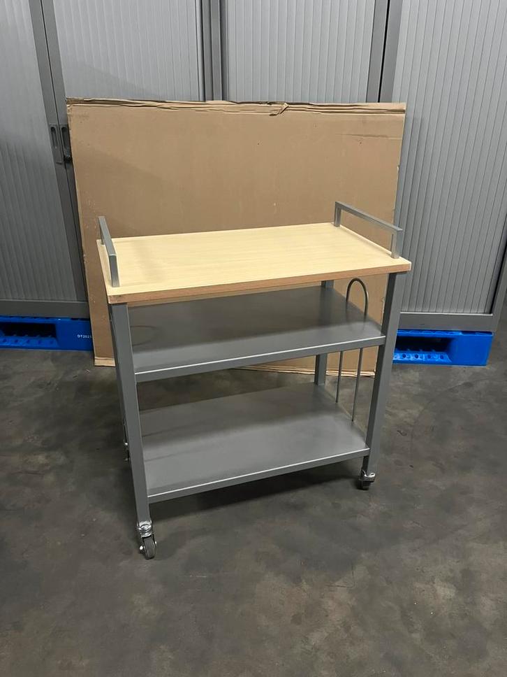 Chariot de service ou chariot, de bureau ou d'accueil., Maison & Meubles, Tables | Tables d'appoint, Métal ou Aluminium, Enlèvement