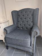 Mooie donkergrijze oorfauteuil, Huis en Inrichting, Ophalen, Zo goed als nieuw