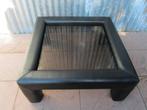 Vintage zwart leren De Sede salontafel, Huis en Inrichting, Ophalen, Gebruikt, Vierkant, Glas
