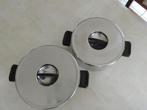 grandes casseroles en inox, Huis en Inrichting, Keuken | Potten en Pannen, Zo goed als nieuw, Pannenset, Inox, Keramische plaat