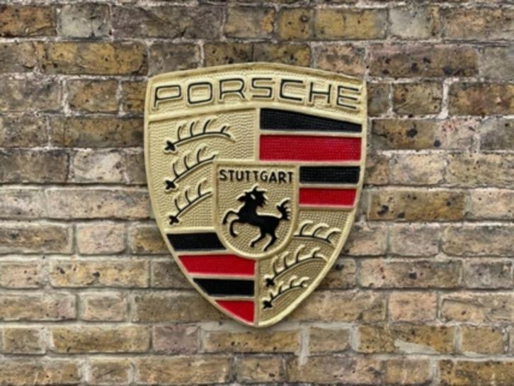 zwaar gietijzeren Porsche stuttgart garage showroom bord, Verzamelen, Merken en Reclamevoorwerpen, Zo goed als nieuw, Reclamebord