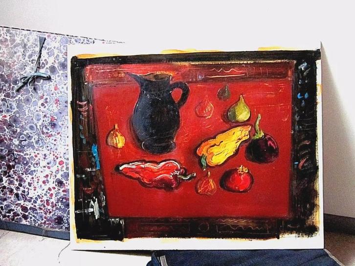 VAN STEENWEGEN- HSP - Antwerpen Vlaanderen België 1960 Kunst, Antiek en Kunst, Kunst | Schilderijen | Modern, Ophalen of Verzenden