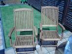 set tuinmeubels in teak, Jardin & Terrasse, Chaises de jardin, Comme neuf, Enlèvement, Pliant, Bois de teck