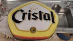 Cristal bierreclame met ronde tl-lamp, Verzamelen, Ophalen, Gebruikt