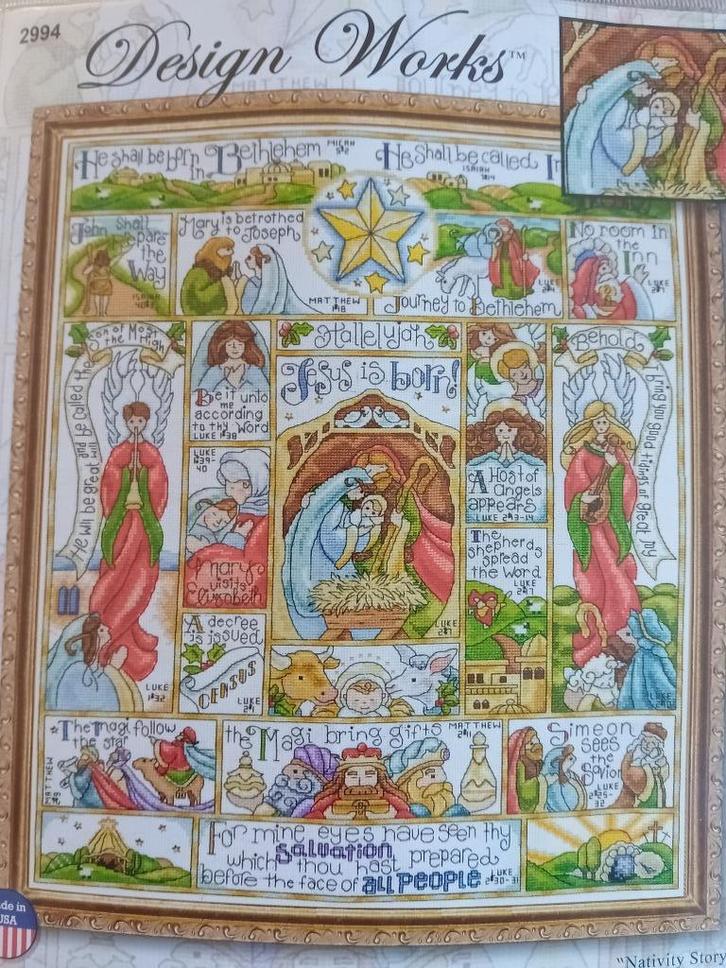 Borduurpakket Nativity Story van Design Works, Hobby en Vrije tijd, Borduren en Borduurmachines, Nieuw, Borduurpakket, Verzenden