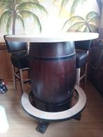 Belle table à vin en bois avec 4 chaises de bar, Maison & Meubles, Tables | Tables à manger, Enlèvement, Quatre personnes