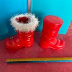 2 plastic kersylaarzen. 1 spaarpot, Ophalen of Verzenden, Zo goed als nieuw