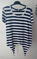 T-shirt ligné à nouer à la taille / marinière - XS - 4€, Comme neuf, Manches courtes, Taille 34 (XS) ou plus petite, Bleu