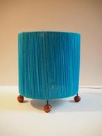 Vintage blauw tafellampje, retro lamp uit de jaren' 70., Huis en Inrichting, Lampen | Lampenkappen, Ophalen, Blauw, Vintage, Zo goed als nieuw