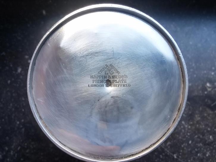 Mappin Webb Sheffield beker ca 1890-1900, Antiek en Kunst, Antiek | Zilver en Goud, Ophalen of Verzenden