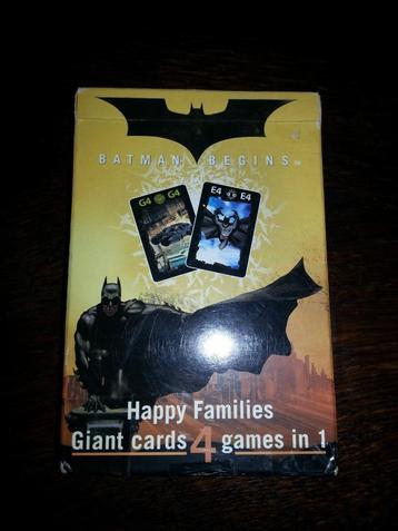 Batman Begins - Giant Cards - 4 games in 1 - Kwartetspel beschikbaar voor biedingen