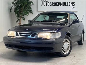 Saab 9-3 Blue Line + Lederen bekleding + 2de eigenaar met v, Auto's, 4 zetels, Beige, Cabriolet, Blauw