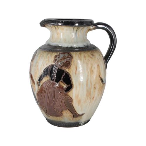 Guérin Pourer met geanimeerde dansscène, Antiek en Kunst, Antiek | Keramiek en Aardewerk, Ophalen of Verzenden