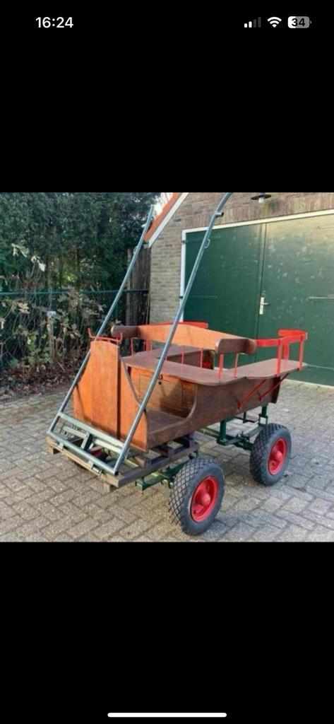 Ponykar, Dieren en Toebehoren, Rijtuigen en Koetsen, Zo goed als nieuw, Pony