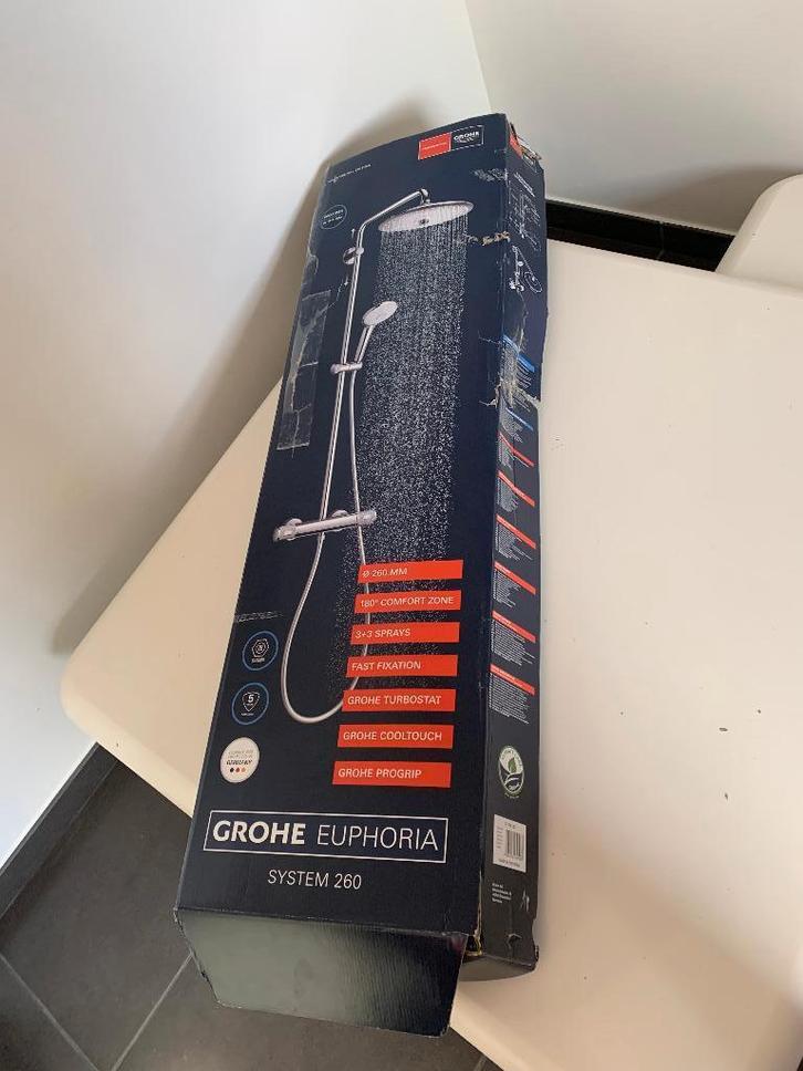 Euphoria System 260 Douchesysteem met thermostatische kraan, Bricolage & Construction, Sanitaire, Neuf, Robinet, Chrome, Enlèvement