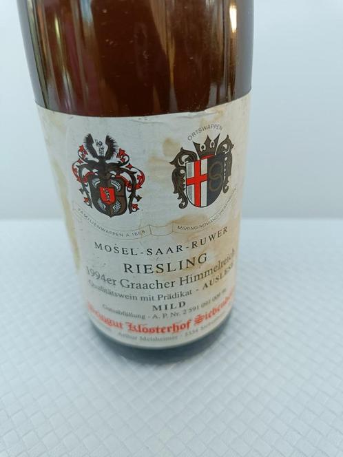 Riesling Auslese MILD van 1994. Graacher Himmelreich., Collections, Vins, Neuf, Vin blanc, Autres régions, Enlèvement ou Envoi