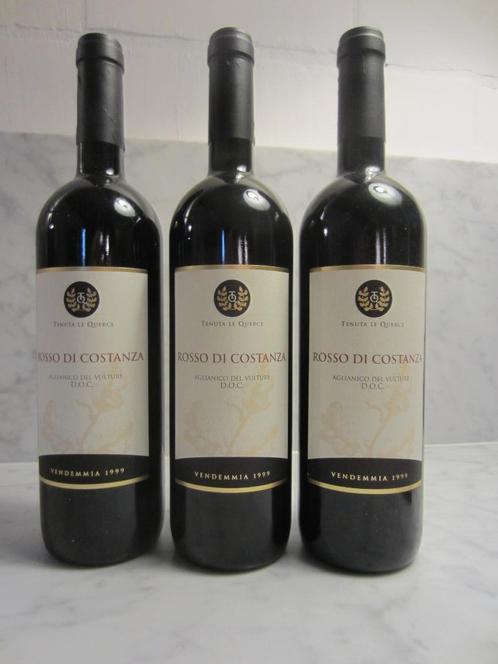 Aglianico del Vulture 1999 (3 x 75 cl), Collections, Vins, Comme neuf, Vin rouge, Italie, Pleine, Envoi