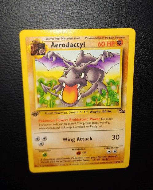 Wotc Era: Aerodactyl 16/62 1st edition fossil, Hobby en Vrije tijd, Verzamelkaartspellen | Pokémon, Ophalen of Verzenden