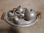 Topstuk! Art Deco theeservies tin met rozenhout, Antiek en Kunst, Ophalen of Verzenden