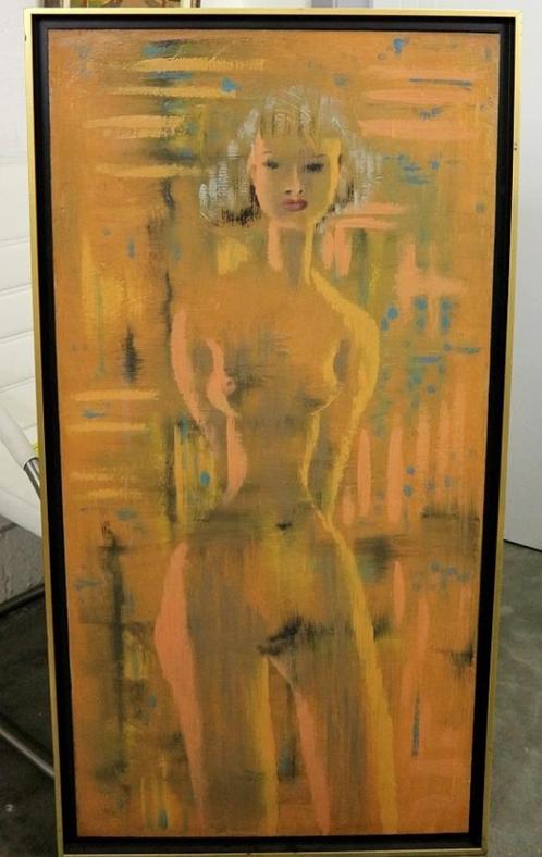 Charles PRY, figuur in oranje, Antiek en Kunst, Kunst | Schilderijen | Klassiek, Ophalen