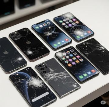 GEZOCHT: smartphones met gebarsten scherm of achterkant  beschikbaar voor biedingen