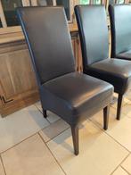 Stoelen - in leder - voor eettafel - NIEUWE STAAT, Huis en Inrichting, Tafels | Salontafels, Ophalen, Zo goed als nieuw