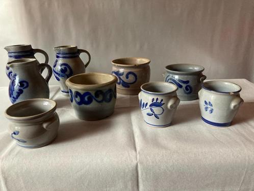 Set van kruik en potten van steengoed, Antiek en Kunst, Antiek | Keramiek en Aardewerk, Ophalen