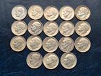 USA 19 Dimes  1946/1964 Silver  Roosevelt, Ophalen of Verzenden, Munten