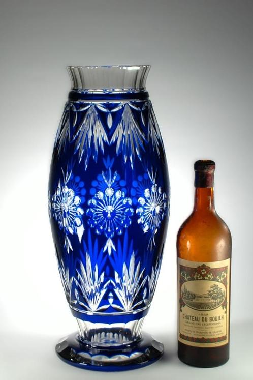 Val Saint Lambert - Vase Evian - VSL - Val St Lambert, Antiek en Kunst, Antiek | Glaswerk en Kristal, Ophalen of Verzenden
