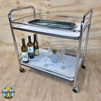 Vintage Serveerwagen / Barwagen / Drankkar Chroom / Formica, Ophalen of Verzenden, Zo goed als nieuw