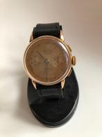 Horloge vintage chronograph 18k, Overige merken, Goud, Gebruikt, Ophalen of Verzenden