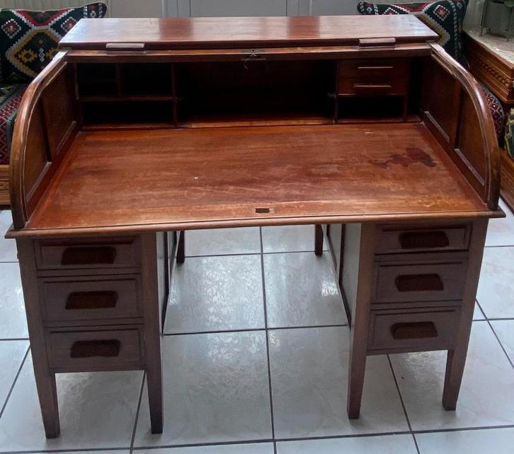 Te koop: Houten rolluikbureau (vintage/antiek stijl), Huis en Inrichting, Kasten | Secretaires, Zo goed als nieuw, Ophalen
