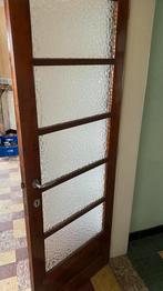 Binnendeur in glas en hout, Ophalen, Zo goed als nieuw, Glas, Binnendeur