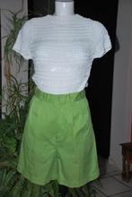 Short bermuda "HQ Basics" en coton vert vif Taille S ou 36, Vêtements | Femmes, Culottes & Pantalons, Comme neuf, Vert, HQ Basics